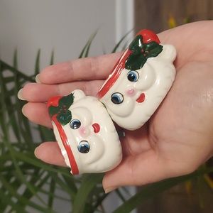 Vintage Miniature Santa mug , shot glass, toothpick holder 1950's